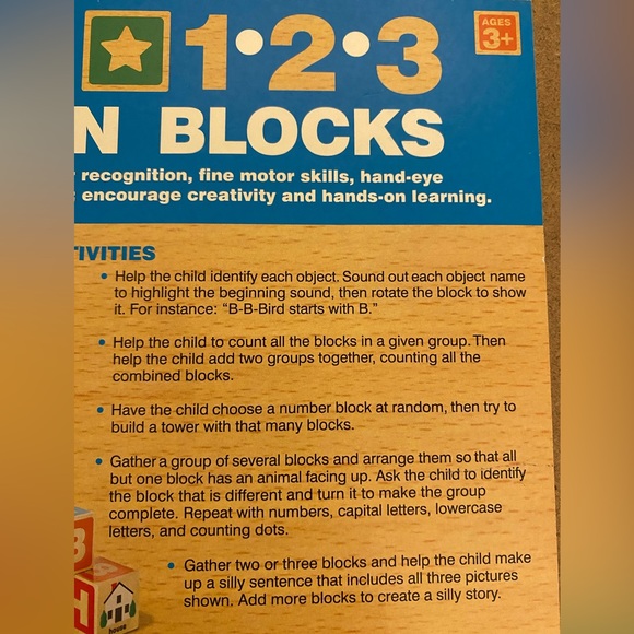 Melissa & Doug ABC+123 Wooden Blocks, Age 3+, 26 Alphabet Blocks - Picture 12 of 13